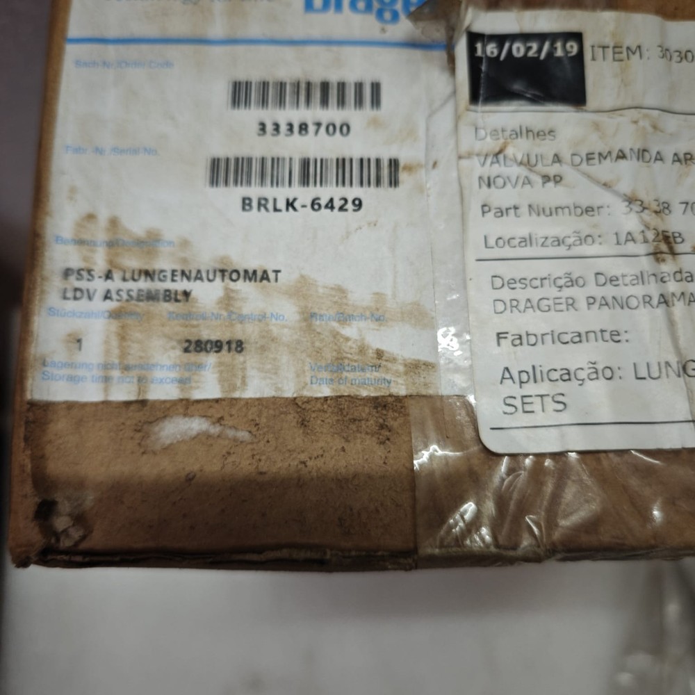 DRAGER LUNG DEMAND VALVE NOVA PP