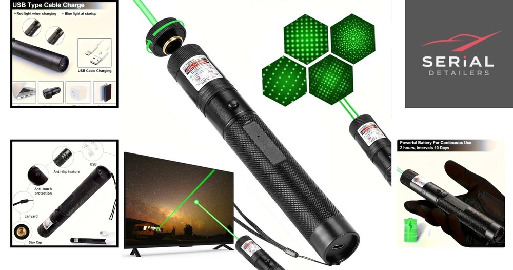 [Professional] Rechargeable Green Laser Pointer High Power Green Beam Light Long