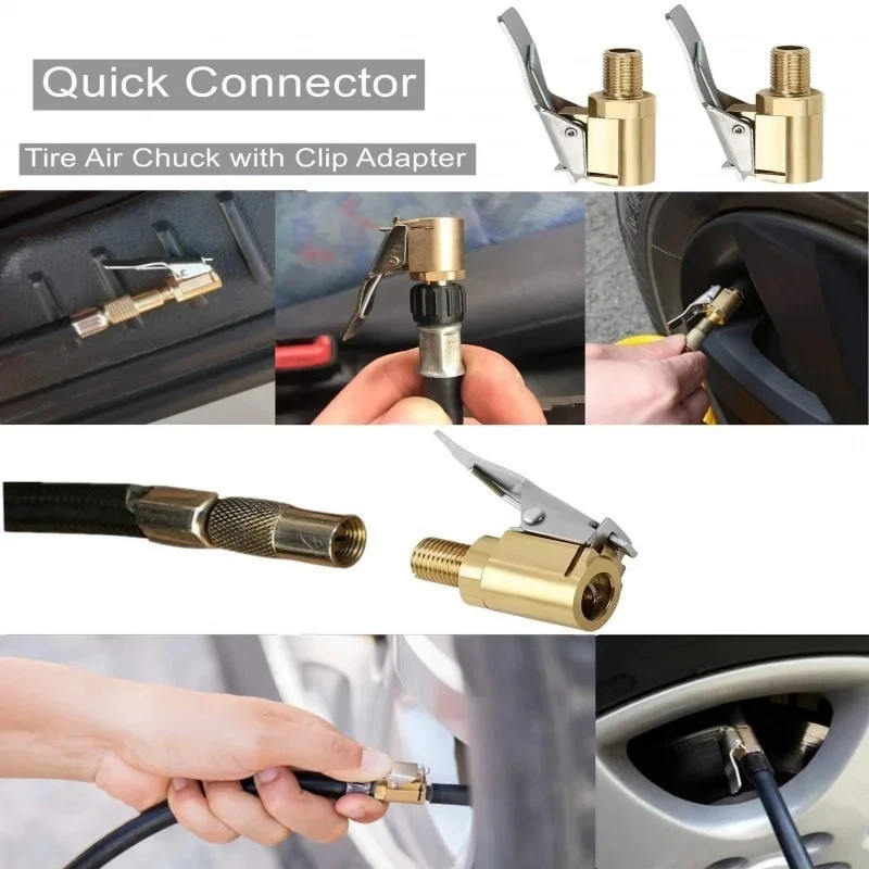 Heavy Duty Brass Tire Air Chuck Locking Quick Connect Inflator Hose Adapter 1PC✅