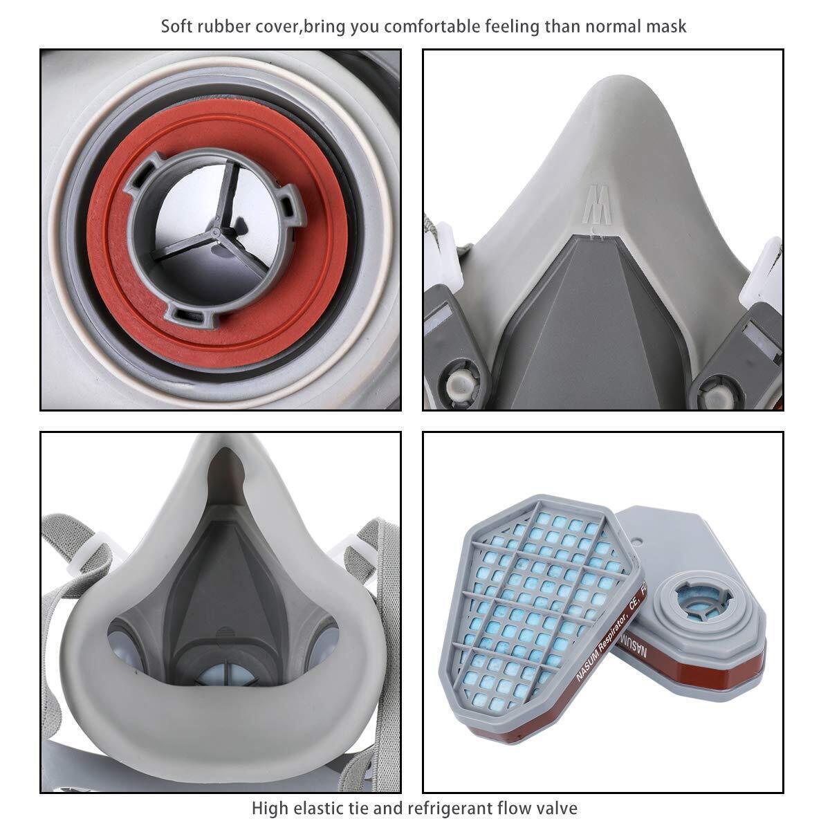 PRO 6200 Half Face Gas Mask Cover Painting Spraying Respirator Work Facepiece