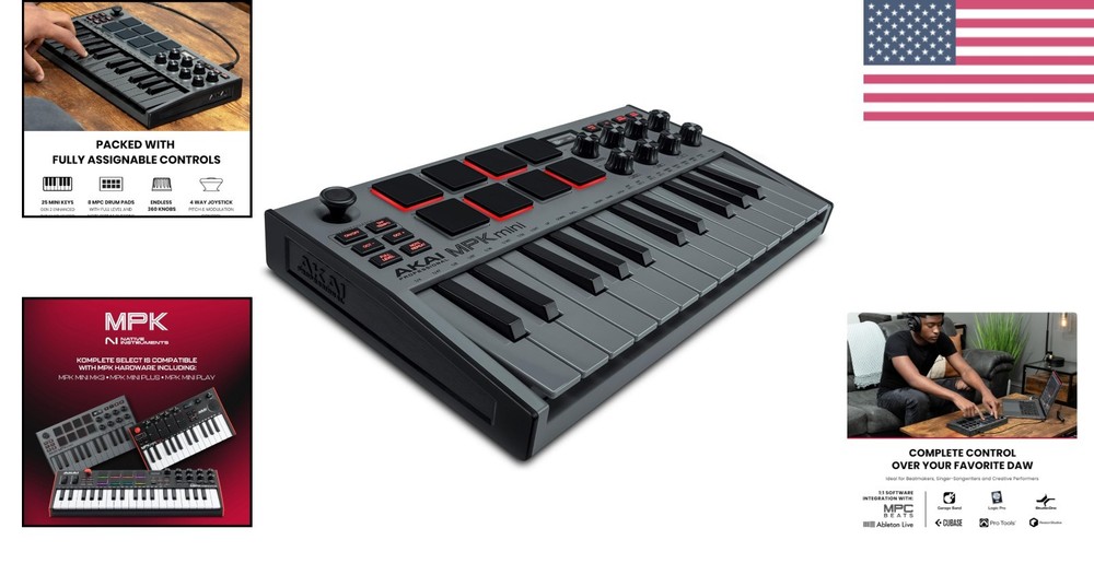 Use the MPK Mini MK3 - 25 Key MIDI Controller for Ultimate Music Creation