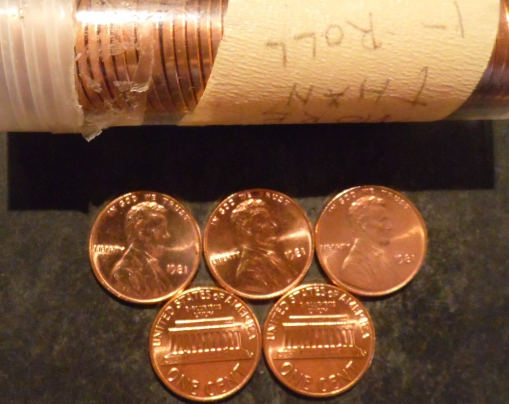 1981-P Lincoln Cent Penny Choice/Gem BU Roll Uncirculated
