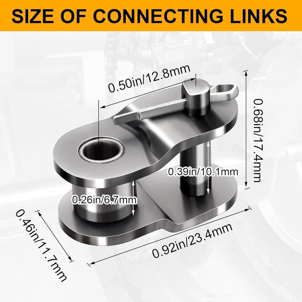 OIIKI 5PCS Roller Chain Offset Link #420, Half Link, Crank