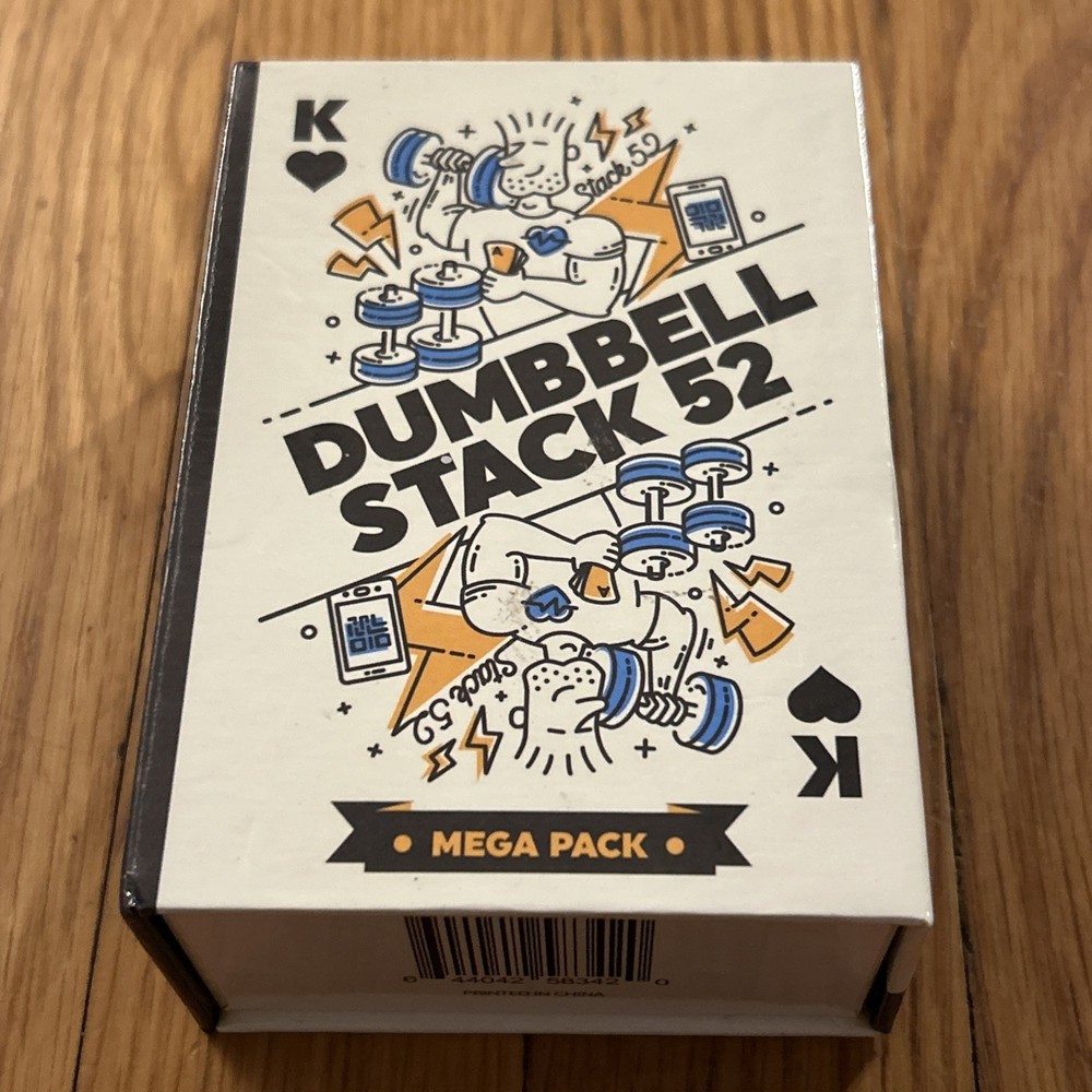DUMBBELL STACK 52 Dumbbell Exercise Workout Card Game - MEGA Pack plus 52 extras