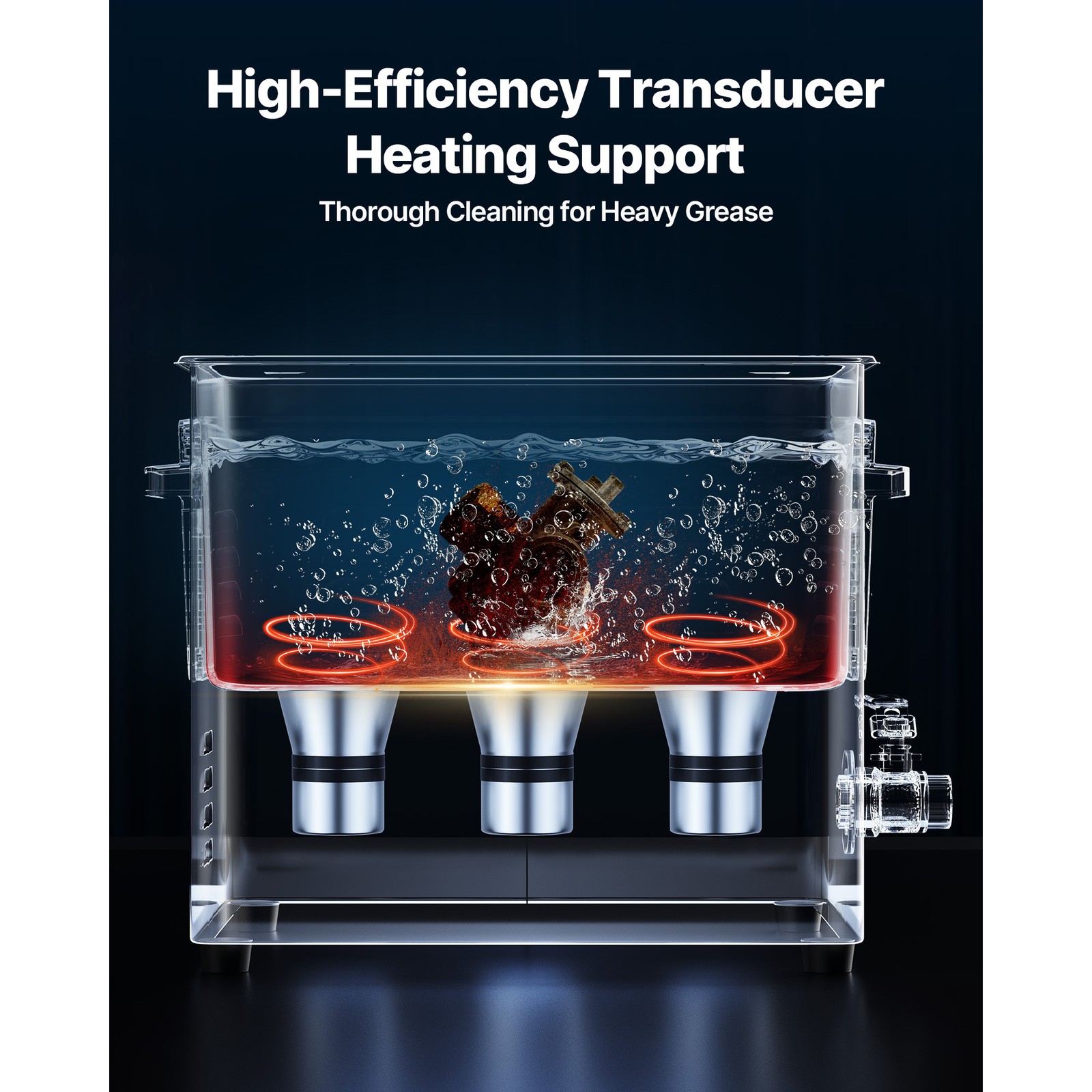 Uimoso 10L Ultrasonic Cleaner with Digital Timer & Heater Jewelry Cleaner 180W