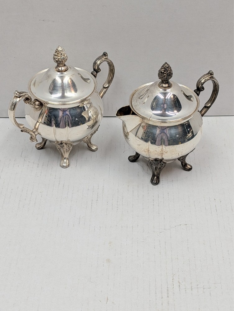 Sheridan Silverplate Creamer & Sugar Bowl