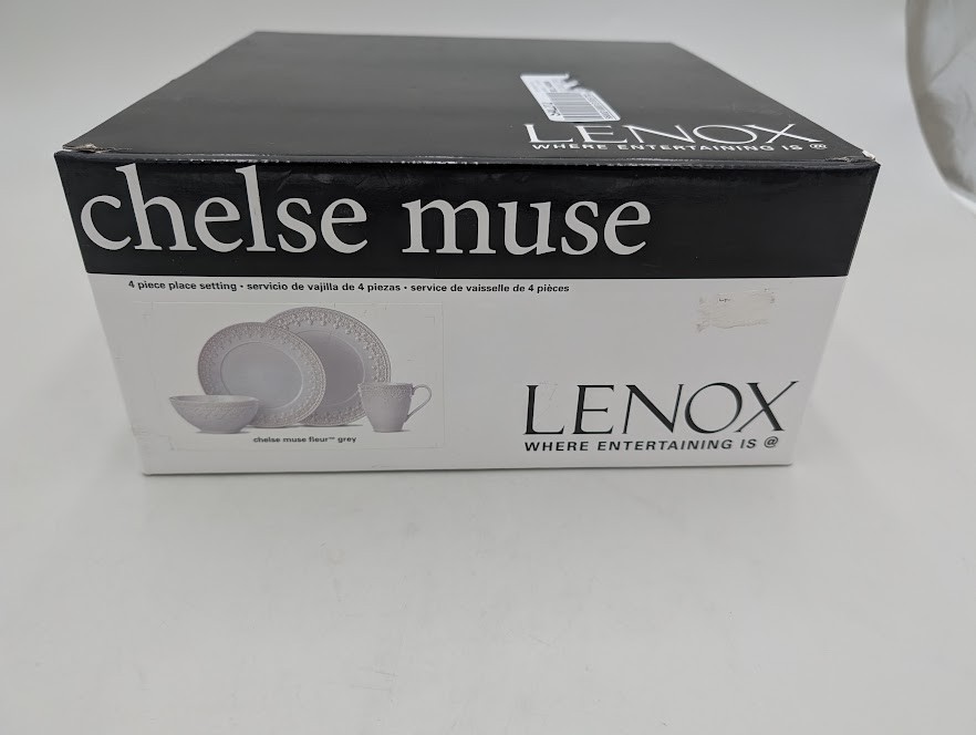 Lenox Grey Chelse Muse Fleur 4Pc Place Setting