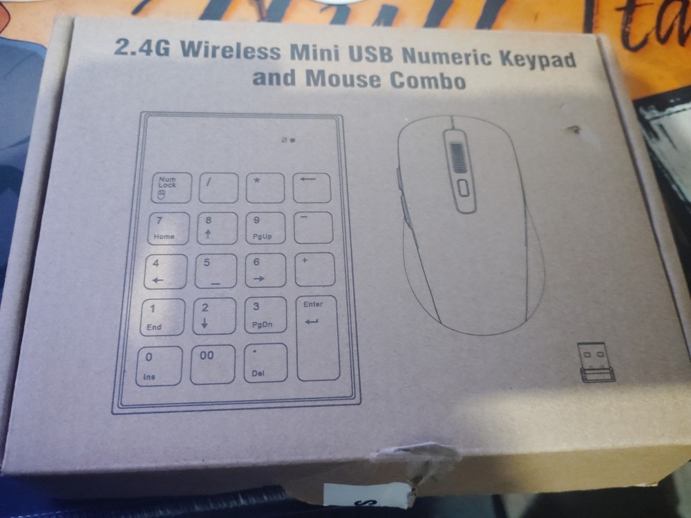 2.4g wireless Mini USB numeric keypad and mouse combo 19 Key