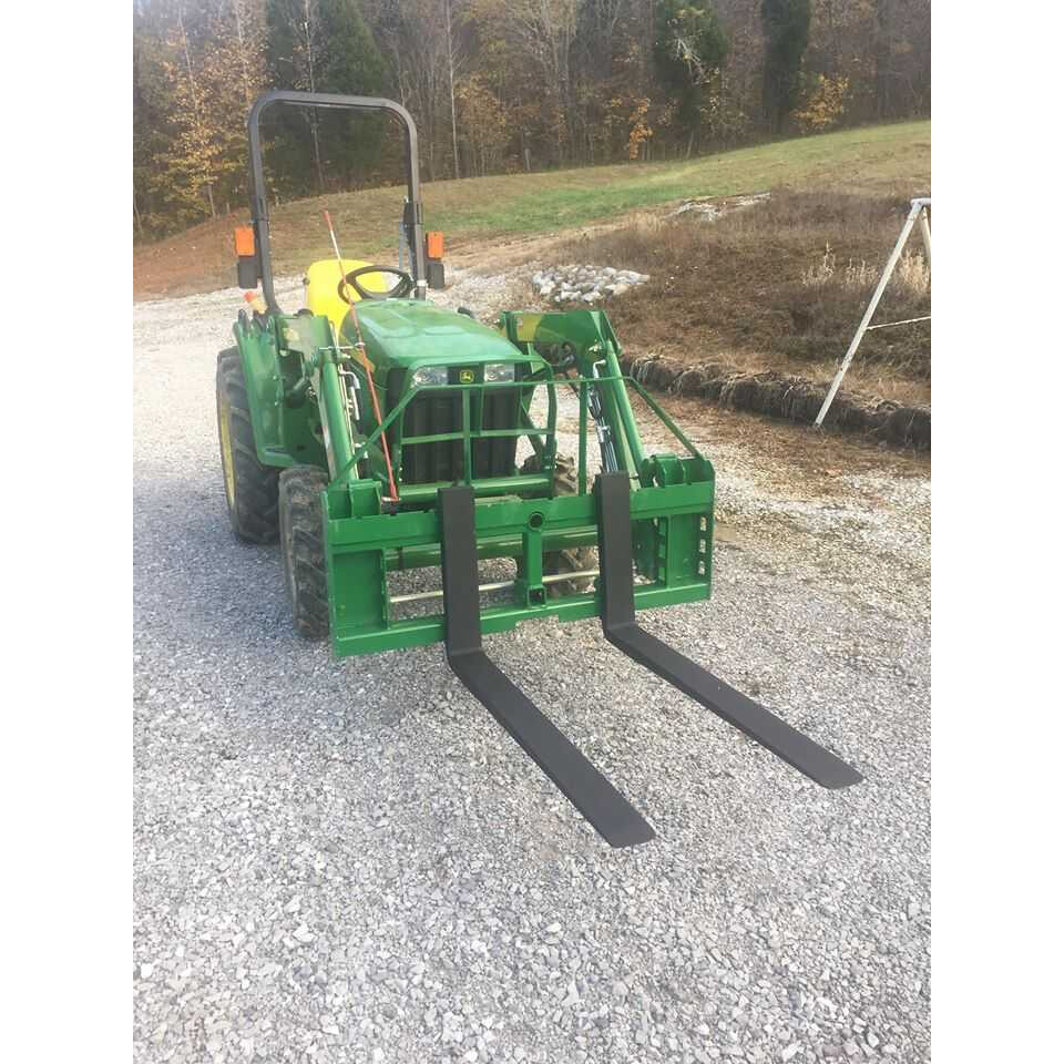 Titan Attachments Pallet Fork Frame with Receiver Hitch and Fork Blades 48"