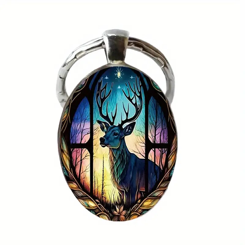 Creative Colorful Deer Pattern Keychain For The Hunter