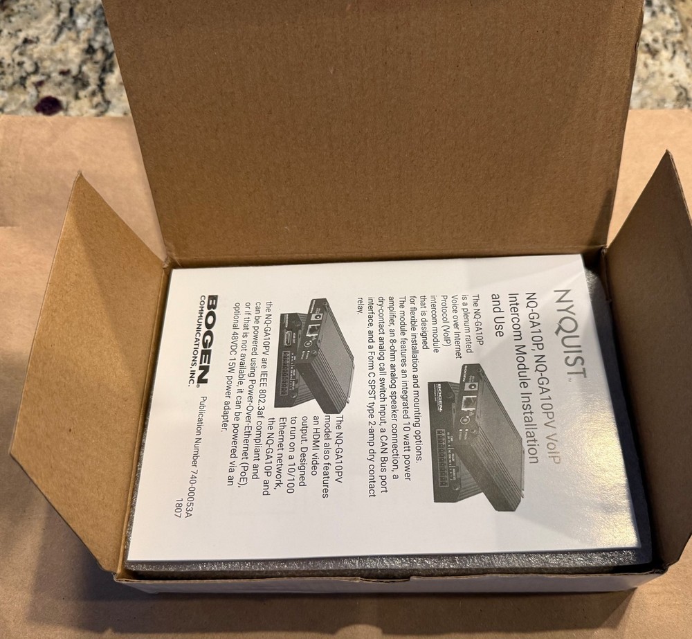 Bogen NQ-GA10P Intercom Module PoE Class-3 10W