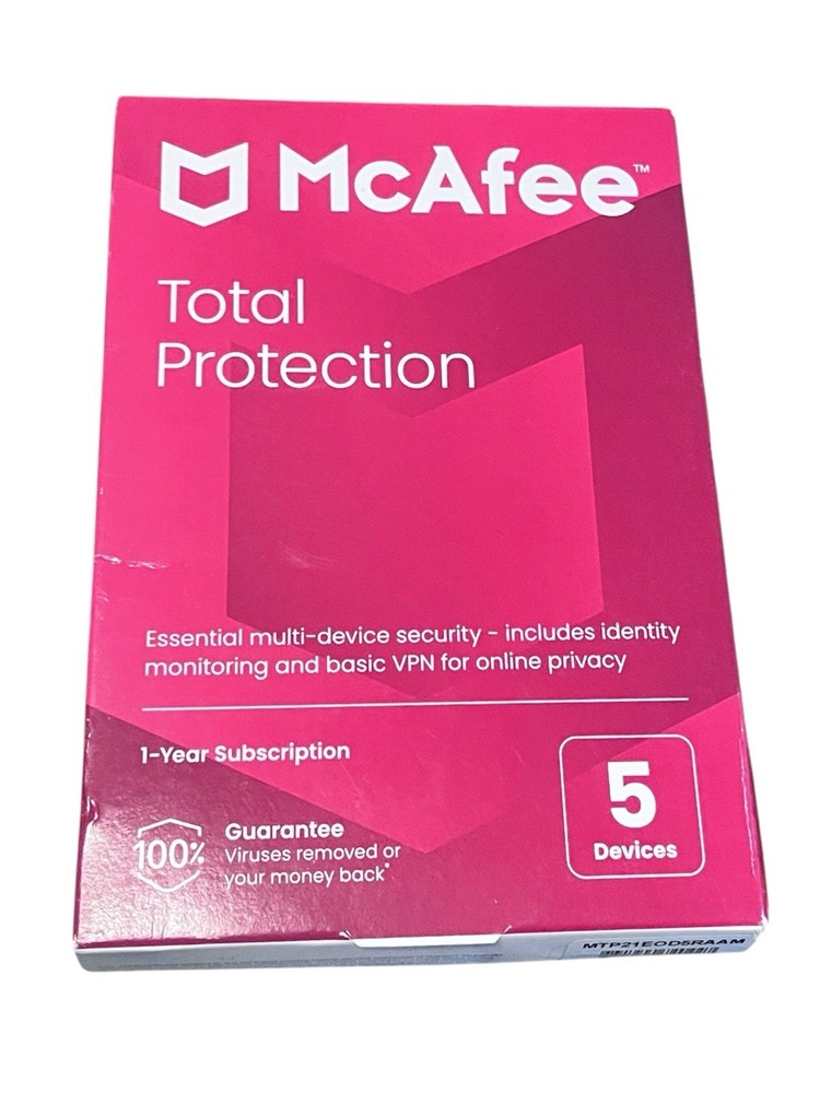 McAfee Total Protection 5 Users Windows Mac Android iOS ChromeOS Product Key