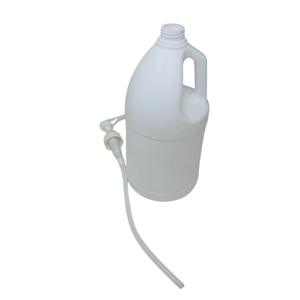 1/2 Gallon Plastic Bottle Jug White with Pump Dispenser – Refillable Container