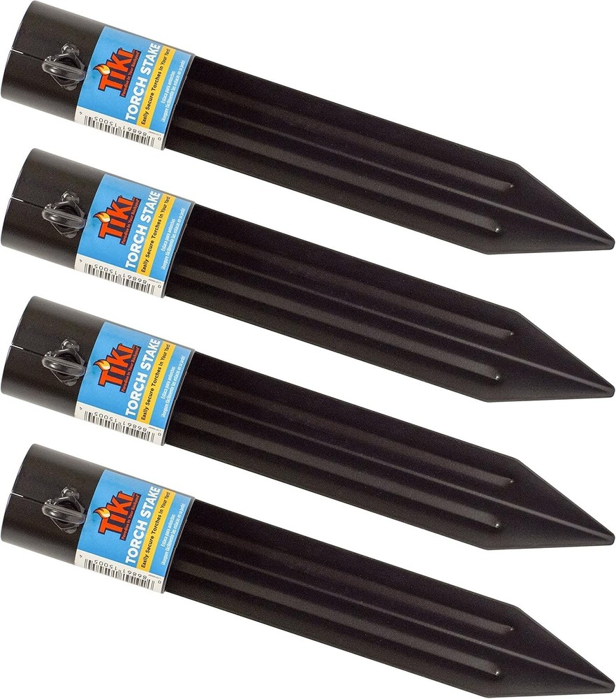 Metal Torch Stakes 4-Pack, Durable Holders