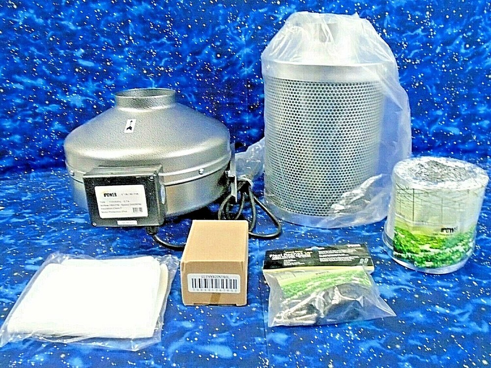iPower 4" Inline Fan & Filter Ducting Combo / Variable Speed Controller New
