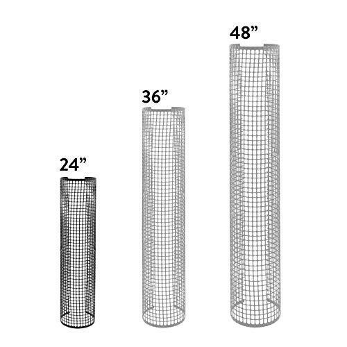 Rigid Plastic Mesh Tree Bark Guard Protector (24" Tall x 4" Diameter (5 Pack))