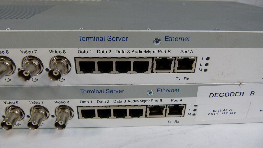 Lot of 2 - Teleste D8C0-FTR-X-D1 Video Processor MPEG-4 Easi MPX Video Decoder