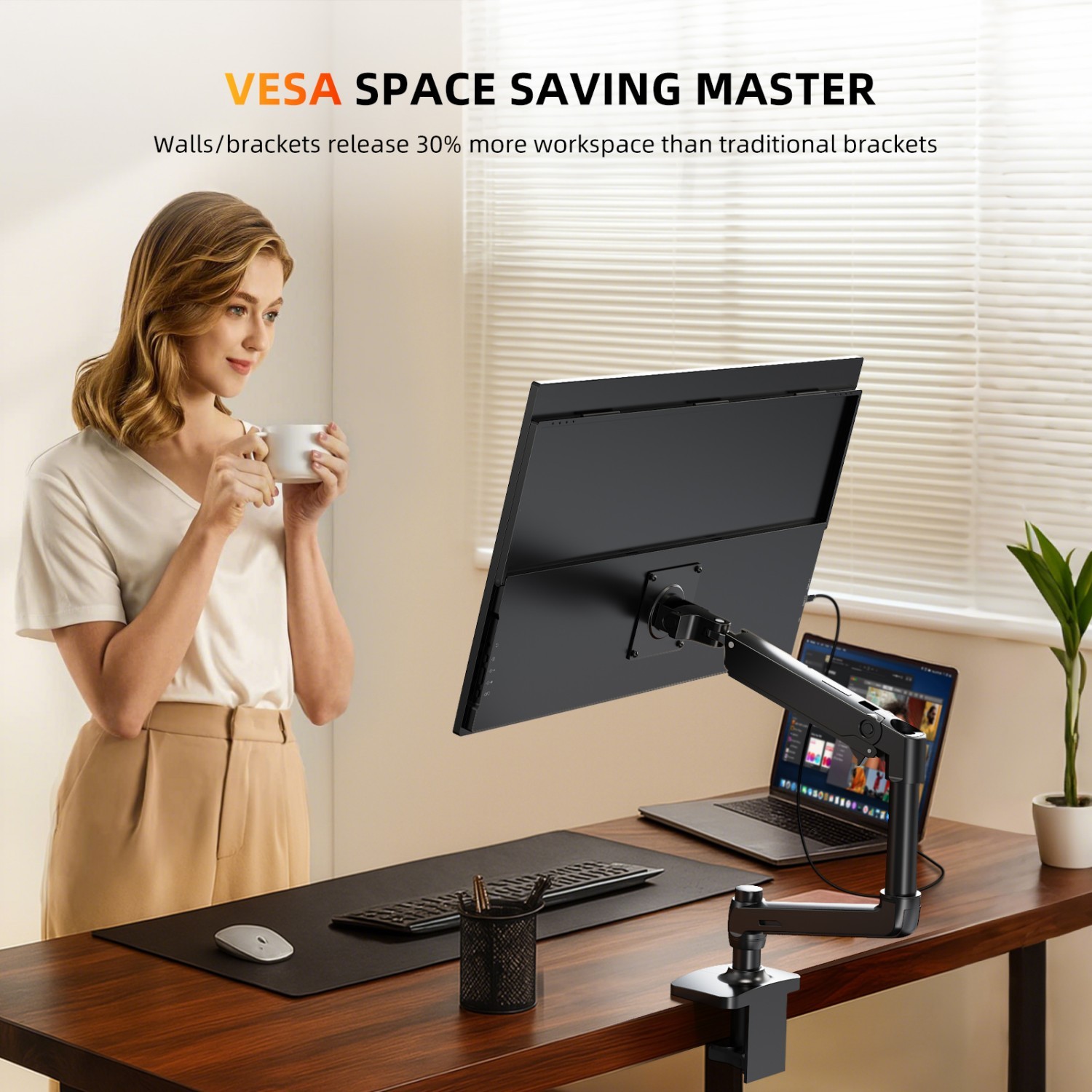 UPERFECT 23.8" 4K Portable Monitor 3840x2160 USB-C Screen HDMI Gaming Monitor