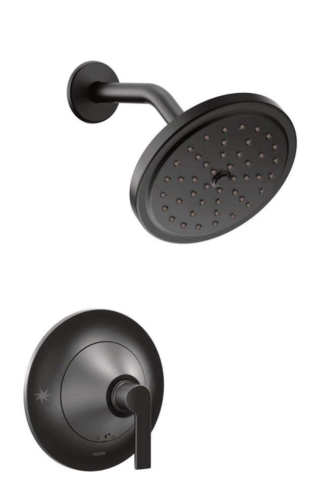 Moen Doux Shower Only Trim Package with 2.5 GPM Single Function Shower TS2202BL