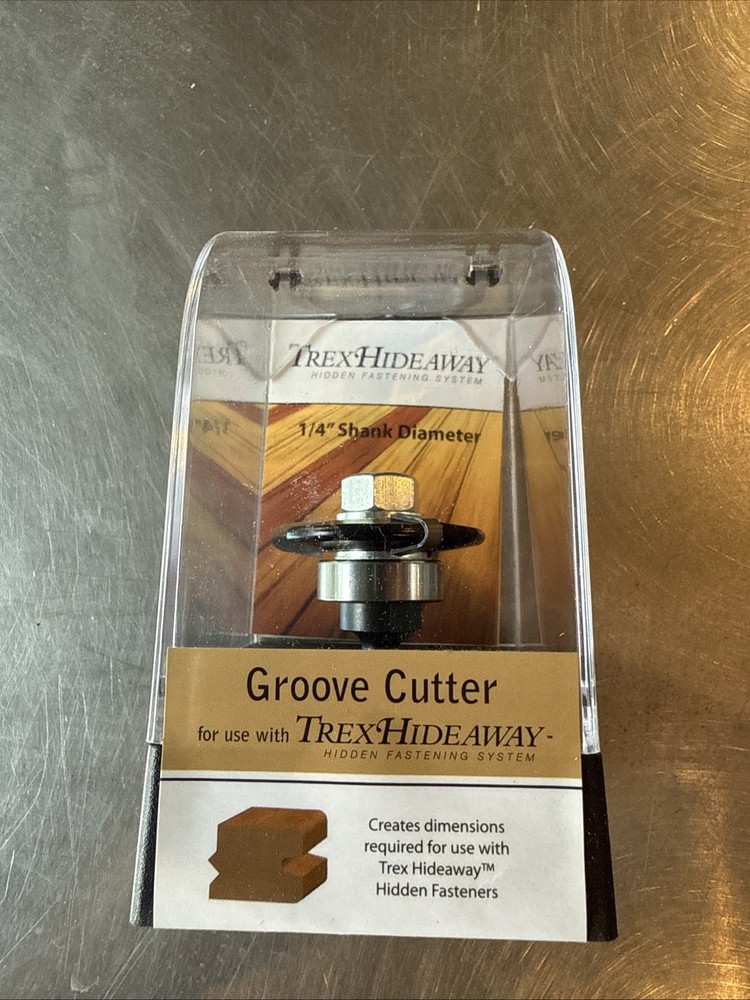 TREX GROOVE CUTTER ROUTER BIT TREX HIDEAWAY 1/4" SHANK DIAMETER