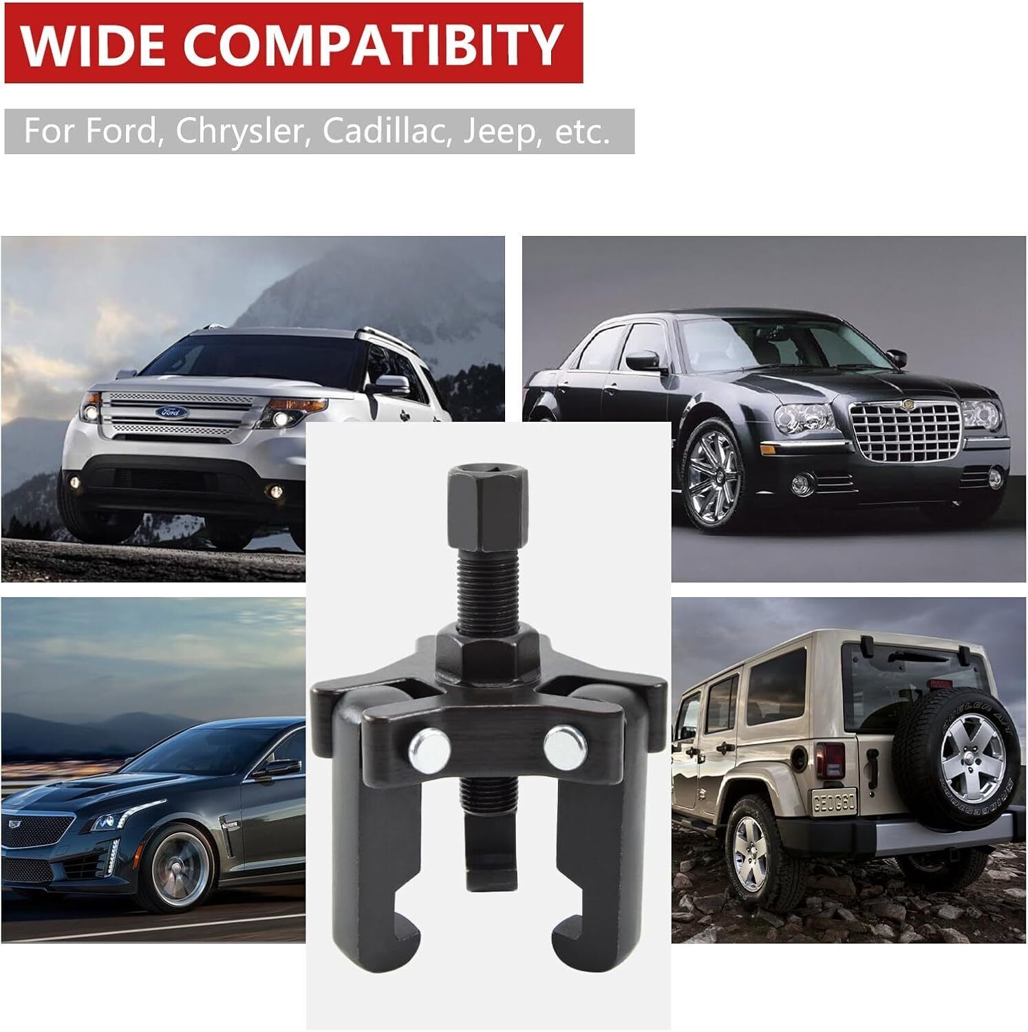 Harmonic Balancer Removal Tool Kit Puller Dampers For Jeep Ford GM Chrysler SUV