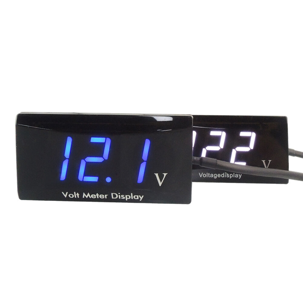 12V Digital LED Display Voltmeter Voltage Gauge Panel Meter For Car Motorcycle