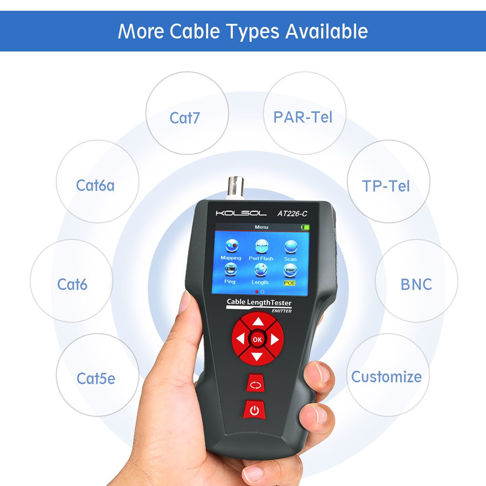 Network Cable Tester Multi-Functional LAN Ethernet RJ45 UTP Diagnose Tone Tracer