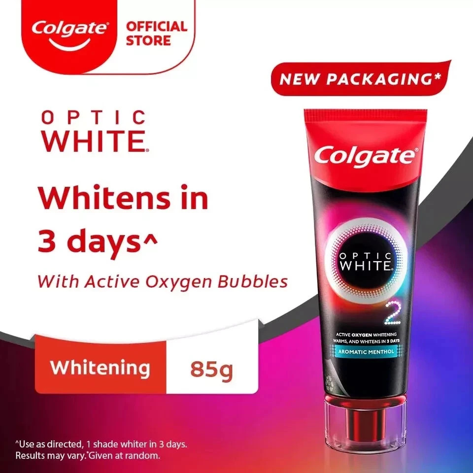 COLGATE Optic White O2 Active Oxygen Whitening Toothpaste 85g