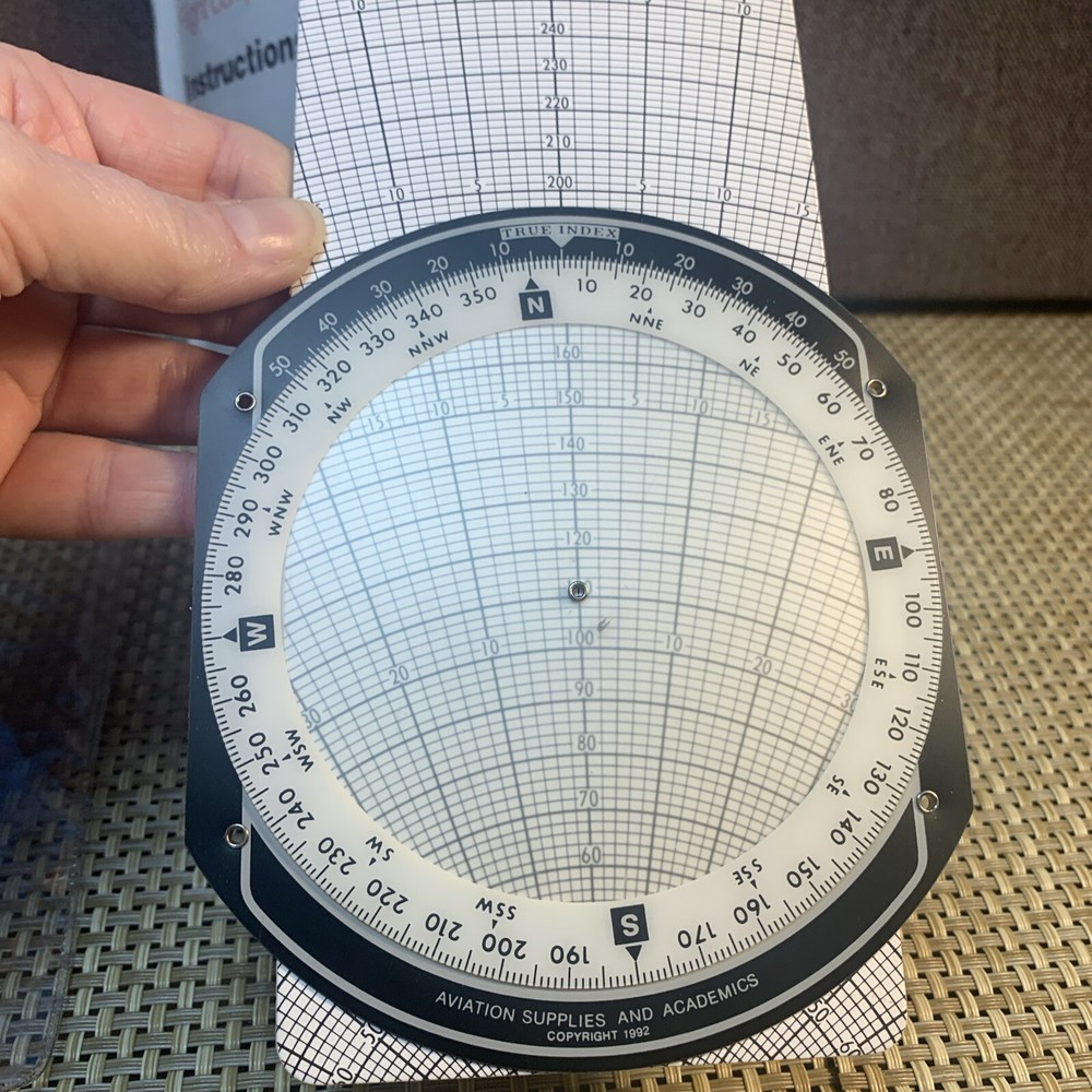 ASA Air Classics L E6-B Flight Computer Instructions & Clear Plastic Sleeve