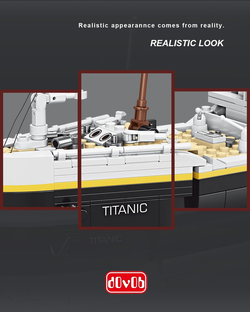 Titanic Model Building Blocks Set, 2022 Pieces Bricks, Compatible with Major Bra
