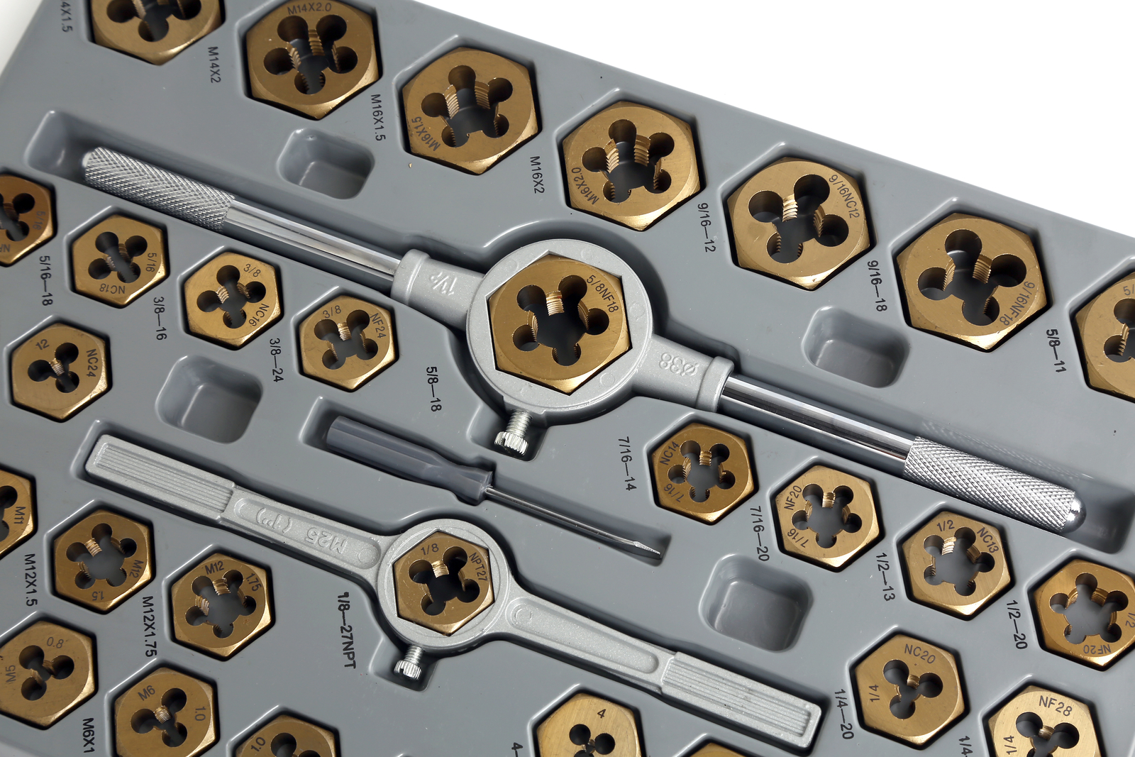 86PC Tap And Die Set SAE METRIC Tools, Metal Case Tapping Thread Cutting Kit Set