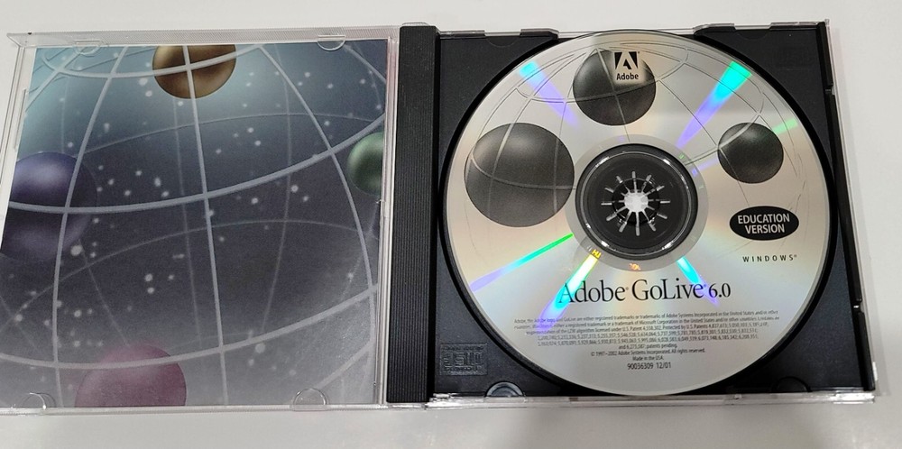 Adobe GoLive 6.0 Software Windows W/Serial Number & User Guide