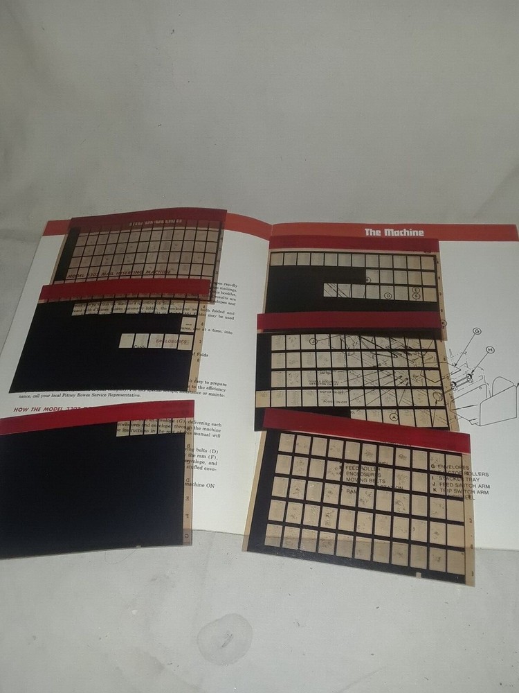 Pitney Bowes 3307 Mail Inserting Machine Operating Manual with Microfiche 