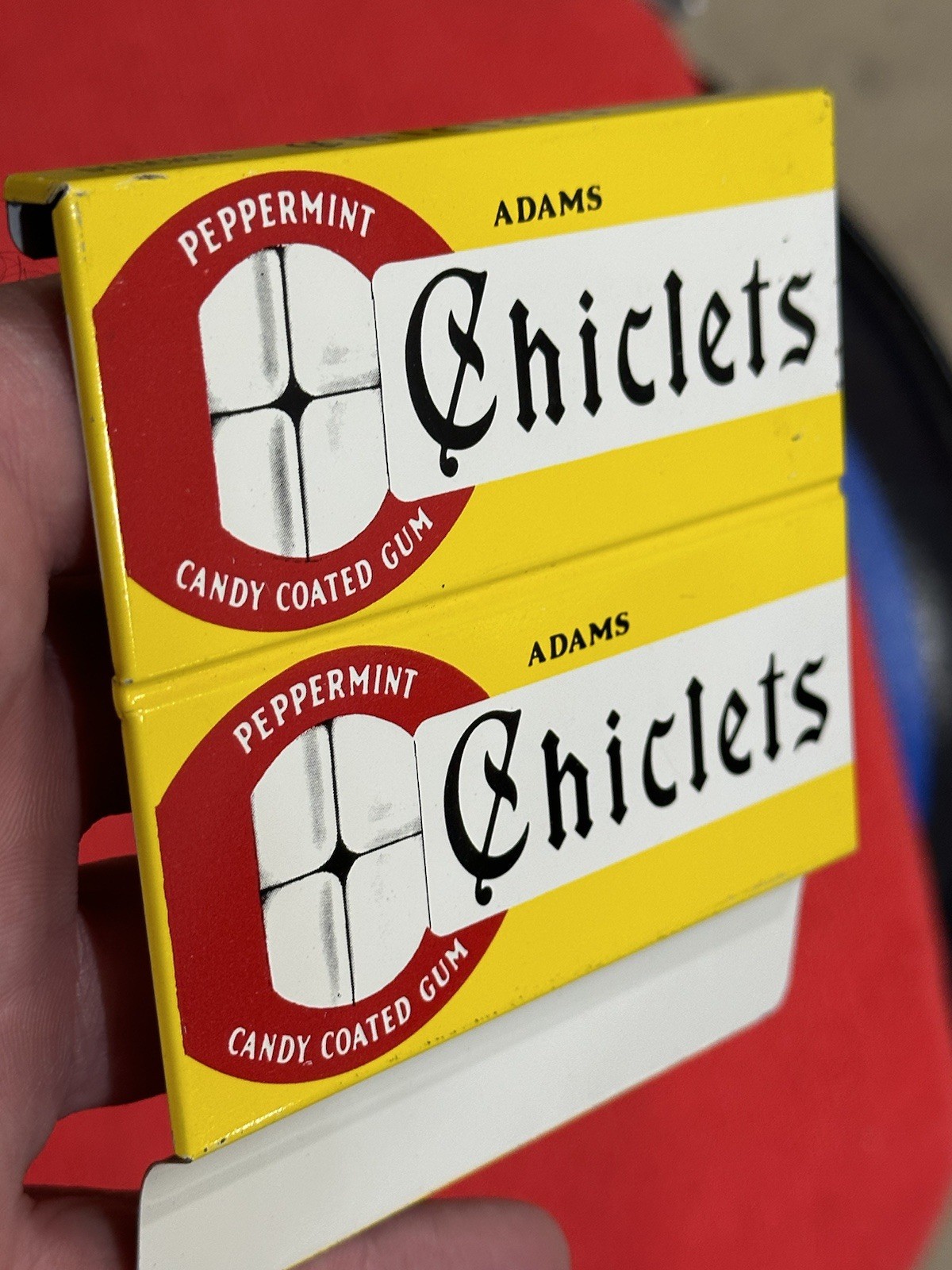 NOS 1960’s Chiclets Chewing Gum Metal Sign Store Display Rack Advertising 60’s