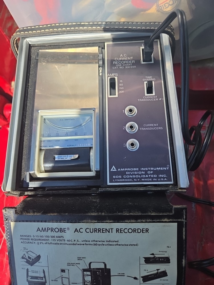 AMPROBE MODEL AA3 AC ELECTRIC CURRENT RECORDER UNTESTED SEE PHOTO DESCRIPTION