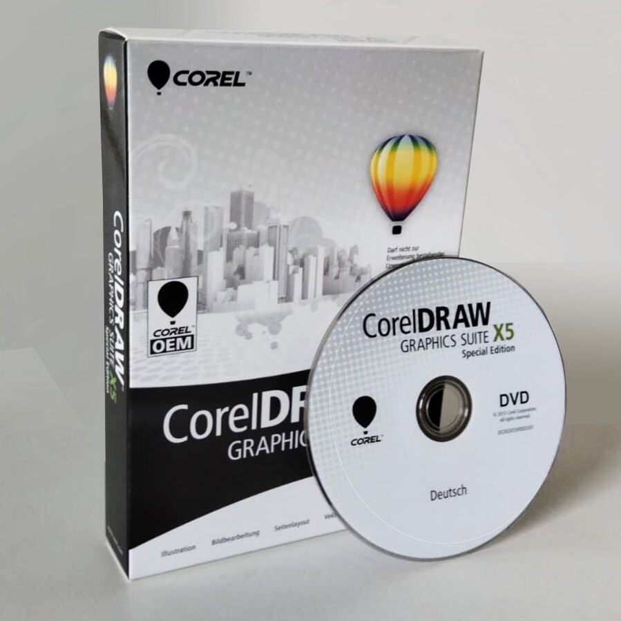 CorelDRAW Graphics Suite X5 SE ( German ) + License