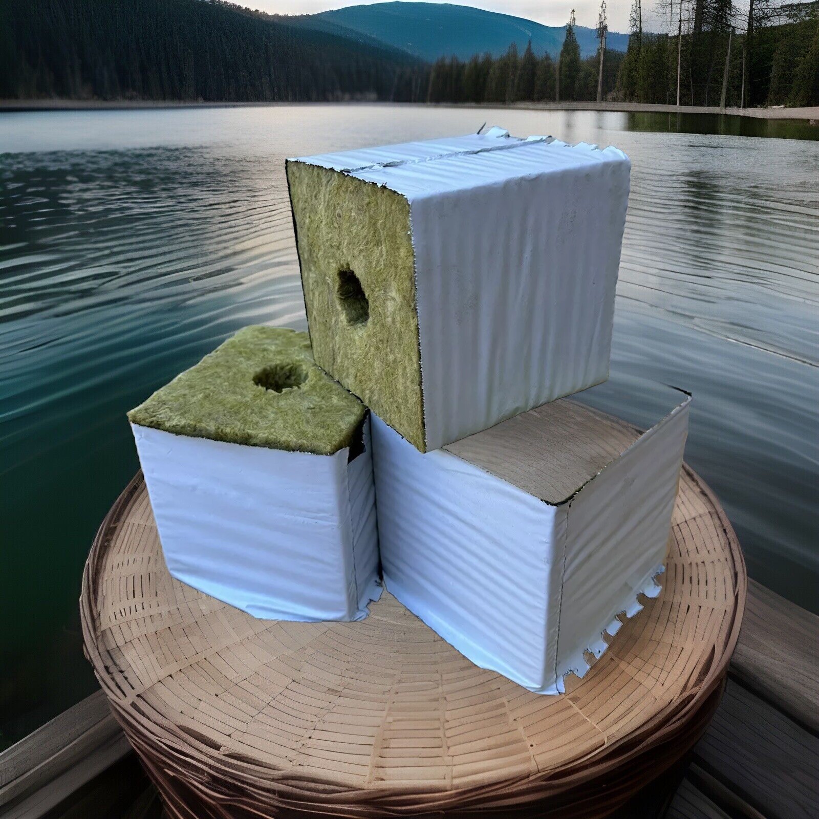 48pk 6" x 6" Rockwool Grow Blocks Cubes Quick Drain Healthy Planting