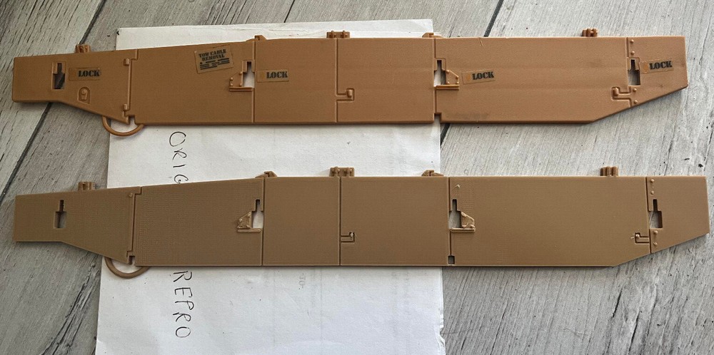 GI Joe Mauler Tank Side Skirts 3D Printed Custom