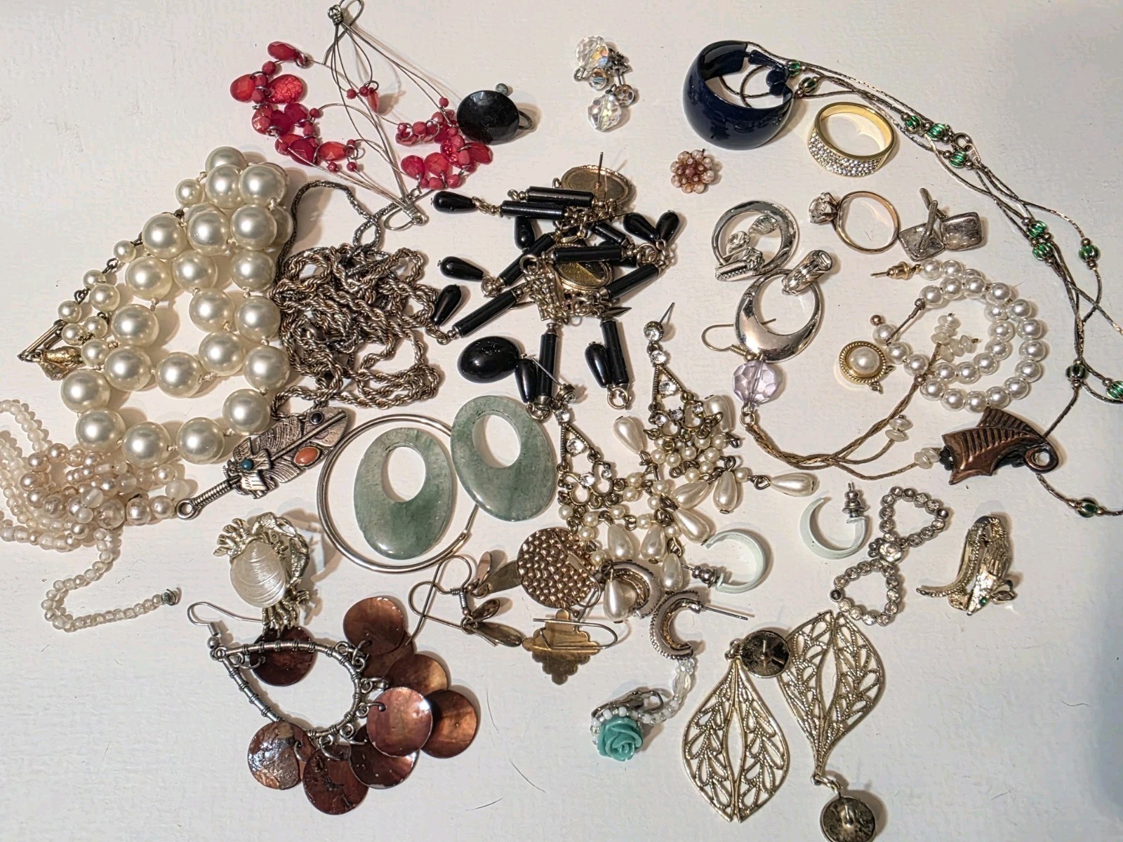 Vintage Junk Broken Craft Jewelry Lot Craft Repair Repurpose