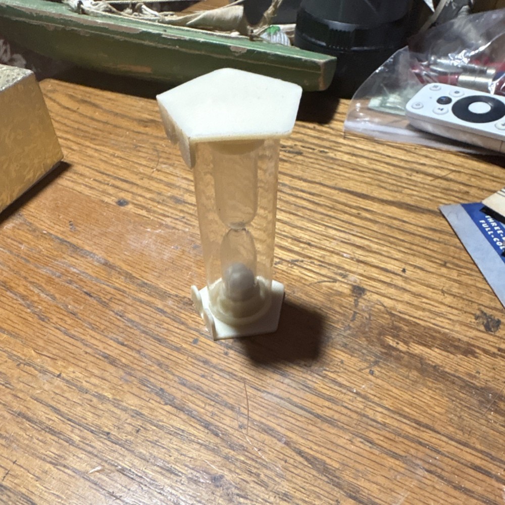 Plastic Hourglass Sand Timer Clear White Countdown Manual Reusable Kitchen Tool