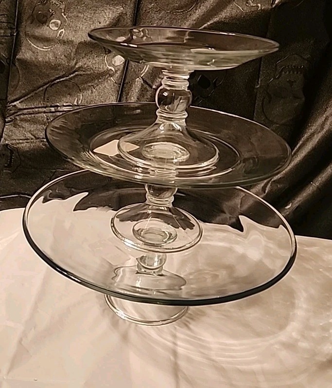 3 Tier Glass Cake / Dessert Stand