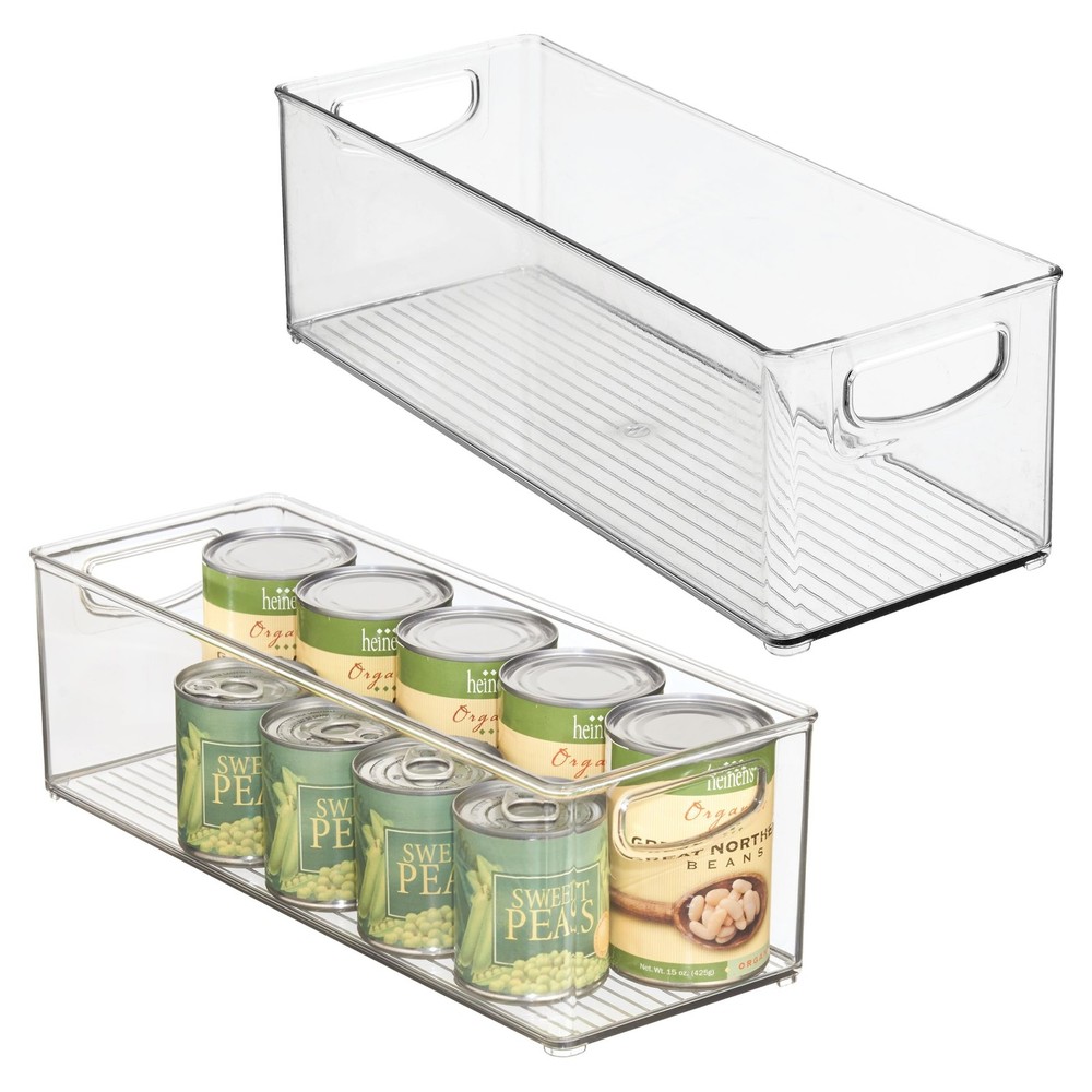 iDesign Plastic Stackable Pantry Bin - Storage Bin with Handles for Cabinets ...