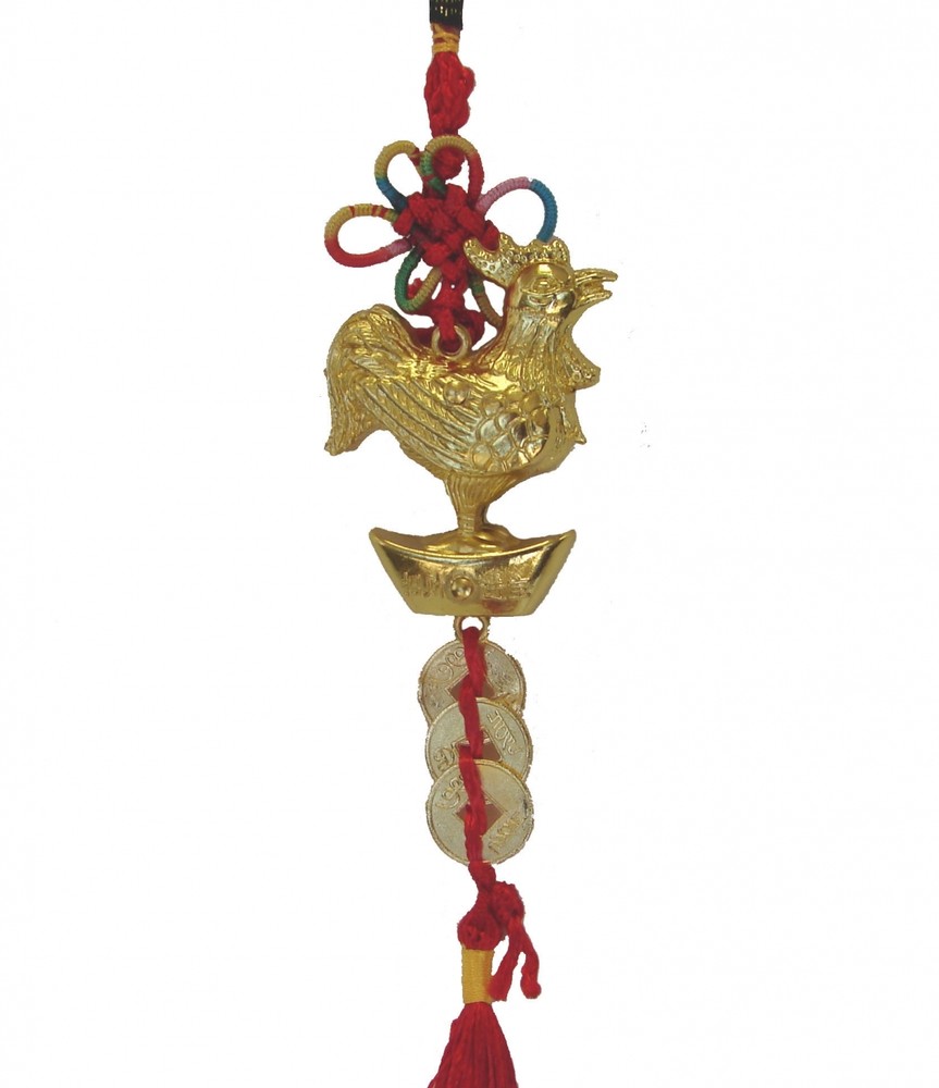 Shining Gold Rooster Charm