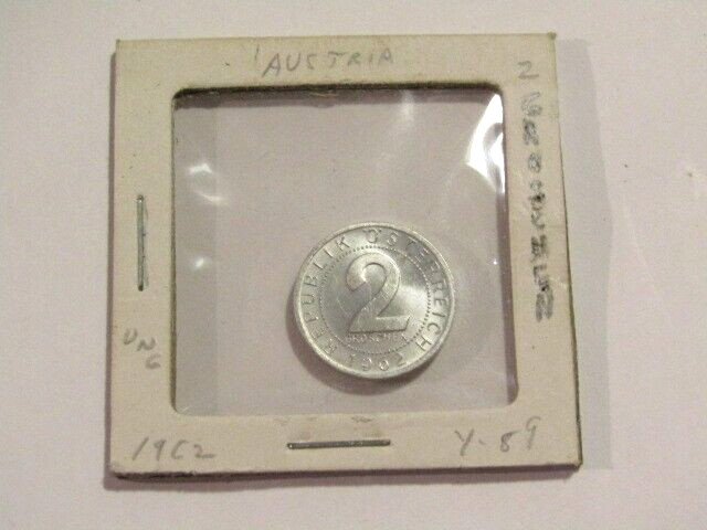 Austria 1962 2 Groschen unc Coin