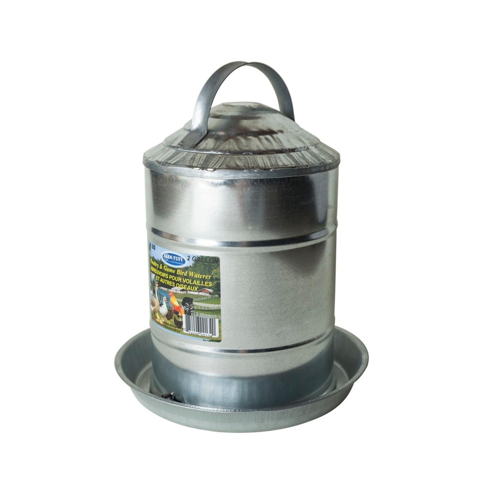 Automatic Chicken Waterer, 2 Gallon Capacity - Double Wall Galvaniz... Fast Ship