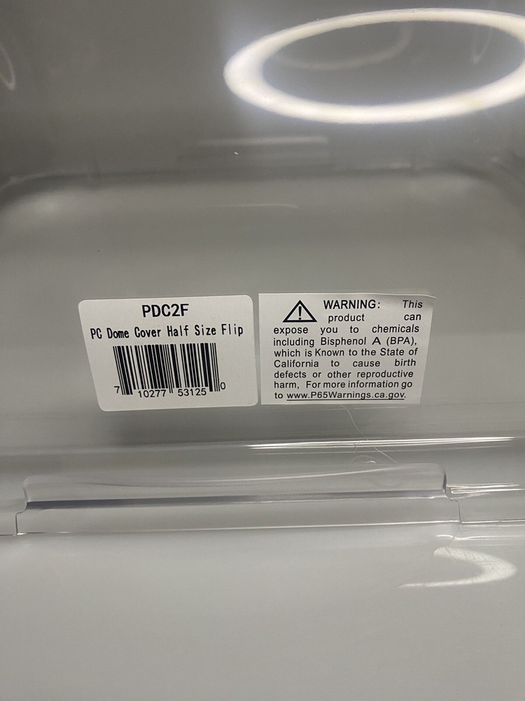 Polycarbonate Dome Flip Cover, Full Size, Medium, Clear