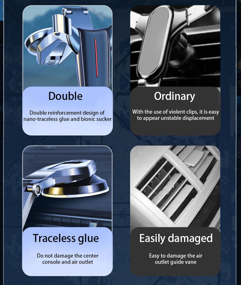 360° Rotatable Mobile Phone Holder Bracket Car Windscreen Dashboard Mount