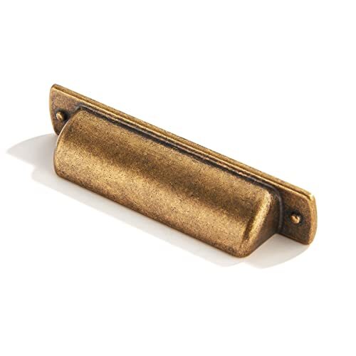 10 Pack 3" Drawer Pulls Antique Brass Cabinet Cup Pulls Kitchen Hardware Cabi...