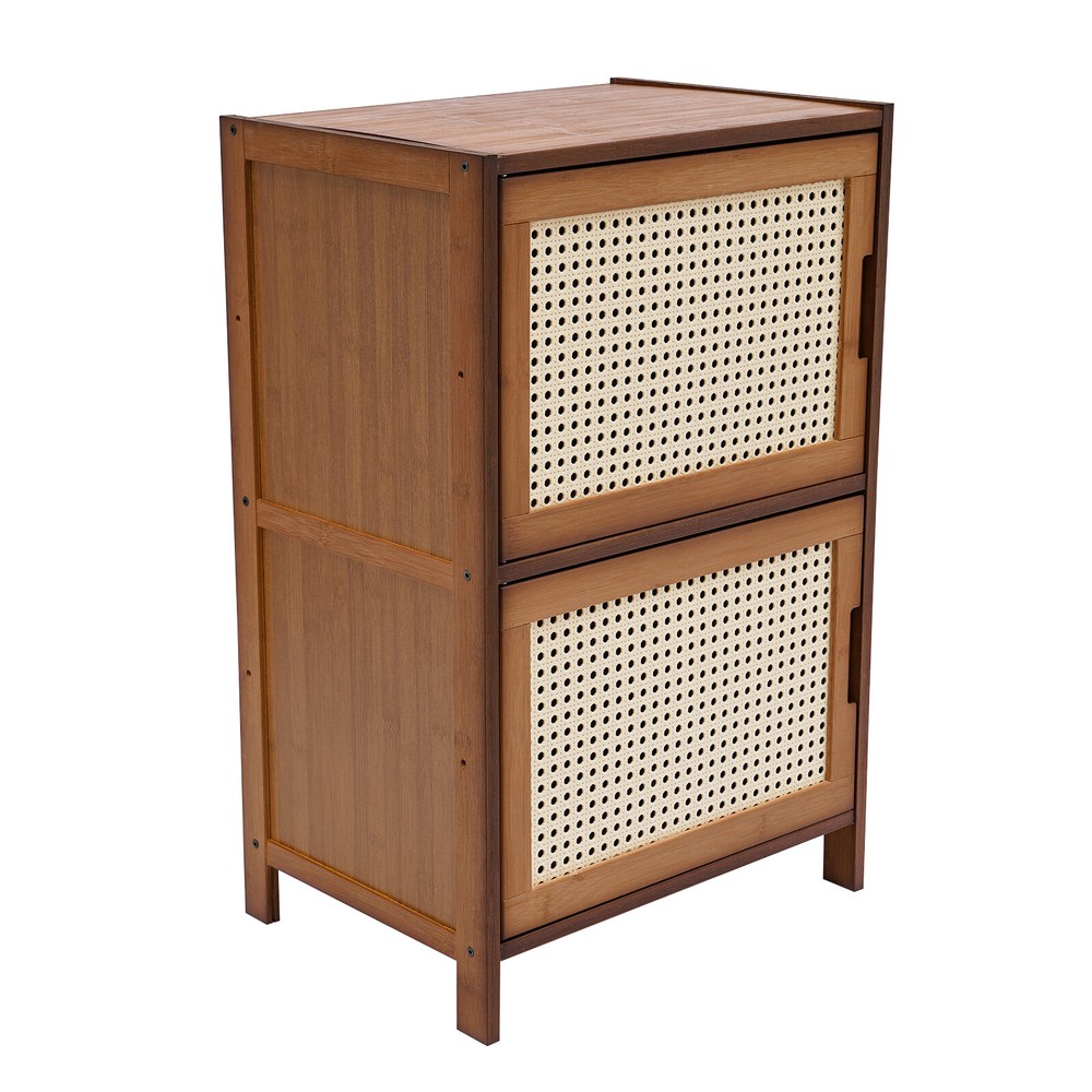 Modern Nightstand 2 Drawers End Side Table Bedside Table with Storage Cupboard