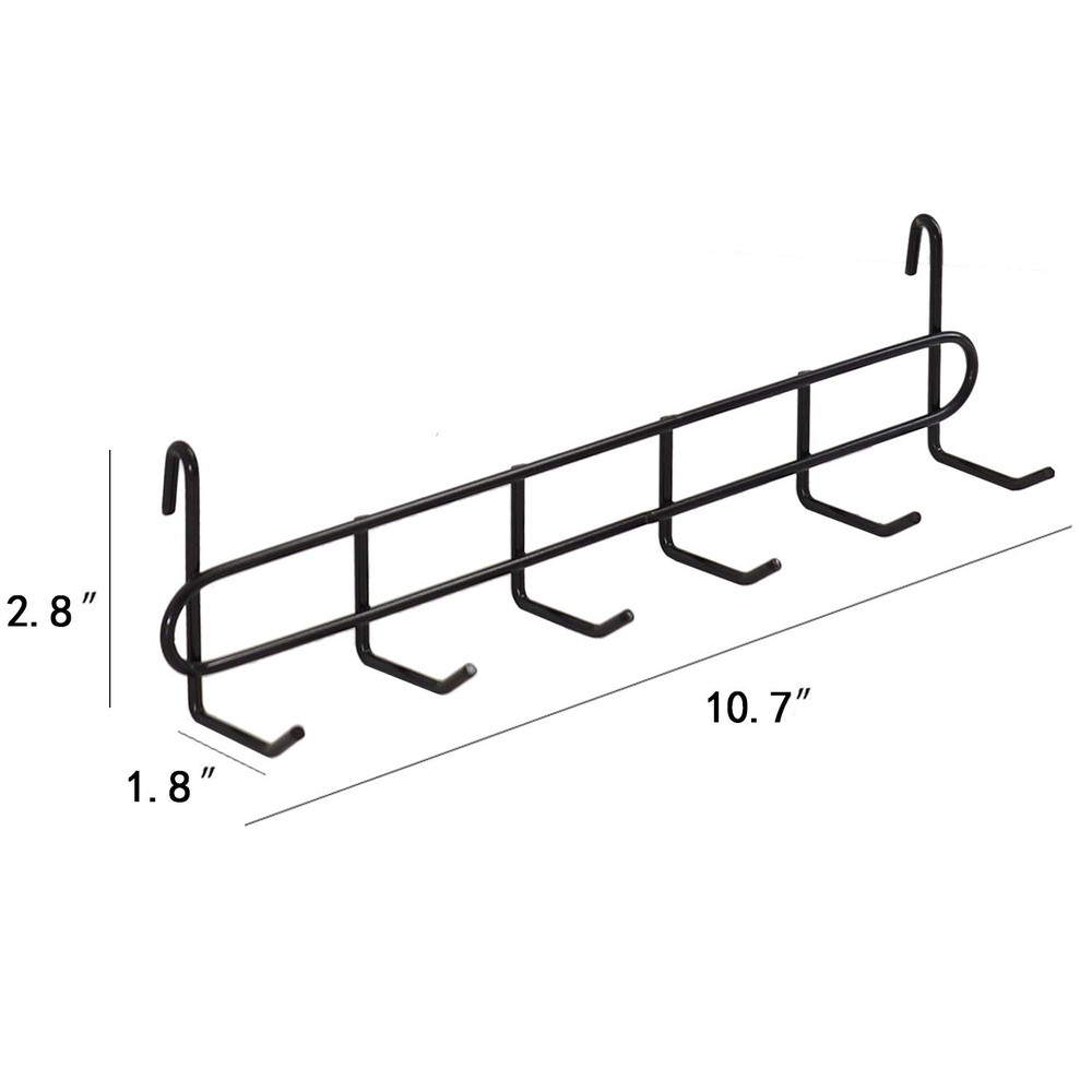 Storage Hooks Rack, 2 Pack - Iron Wire Grid Hooks for Wall Mount Storage and ...